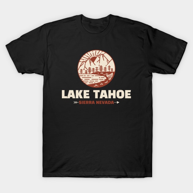 Retro Lake Tahoe T-Shirt by victoria@teepublic.com